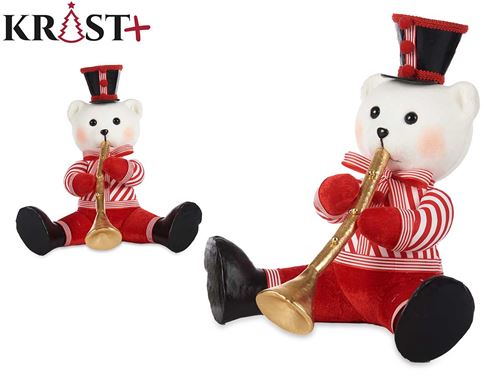 79607 URSO MUSICO NATAL SENTADO 30CM