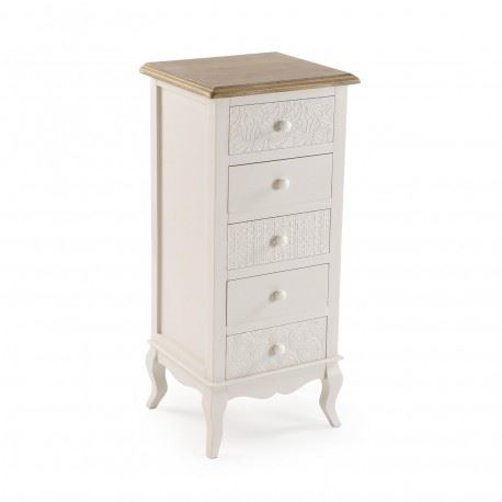 21000029 CAMISEIRO 5 GAVETAS TENNY 40X35X90CM