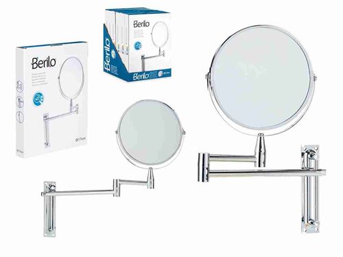 ESPELHO BRAÇO EXTENSIVEL DUPLA FACE 17CM