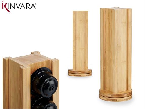 90967 SUPORTE CAPSULAS GIRATORIO BAMBU