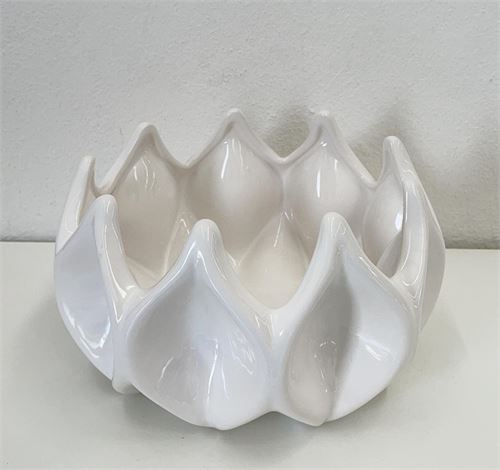 TAÇA CERAMICA BRANCO 13X23CM