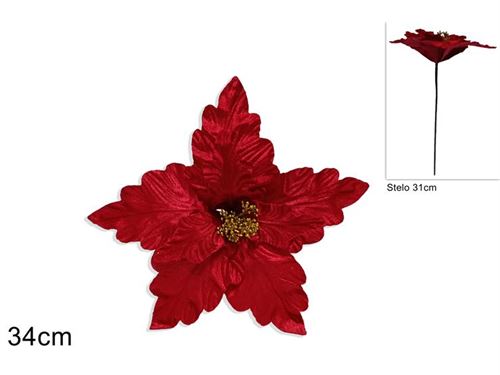 279596 FLOR DE NATAL VERMELHA 34CM