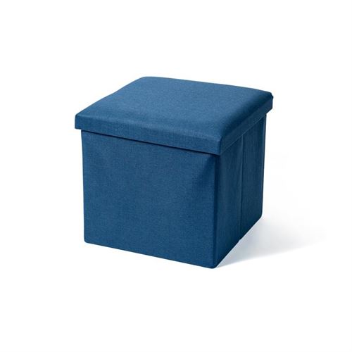 127032851 BANQUETA DOBRÁVEL AZUL 38X38X35CM