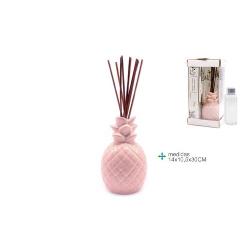 AM-74295 AMBIENTADOR ABACAXI ROSA CER. 14X10,5X29,6CM