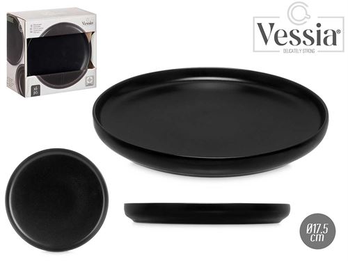 90331 PRATO GRES PRETO SOBREMESA 20CM