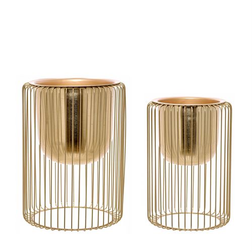 88619 CONJ. 2 VASOS METAL C/ SUPORTE L 25,00 A 36,00
