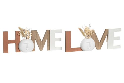 LD-206101 DECORAÇÃO MDF CERÂMICA 37X4X19 LOVE 2MOD