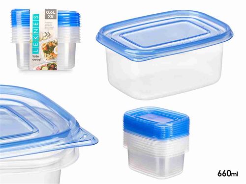 93514 CONJUNTO RECIPIENTES PLASTICO RECTANGULAR