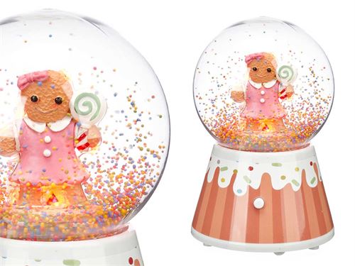 61996 BOLA MUSICA ROSA GINGER 11X17,5CM