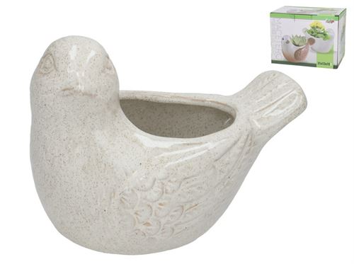428703 VASO PASSARO CERAMICA 21x12x15cm