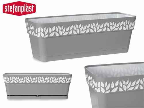 59399 FLOREIRA PLASTICO 50CM CLOE CINZENTA