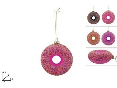 257235 PINGENTE DE NATAL DONNUT 4 CORES