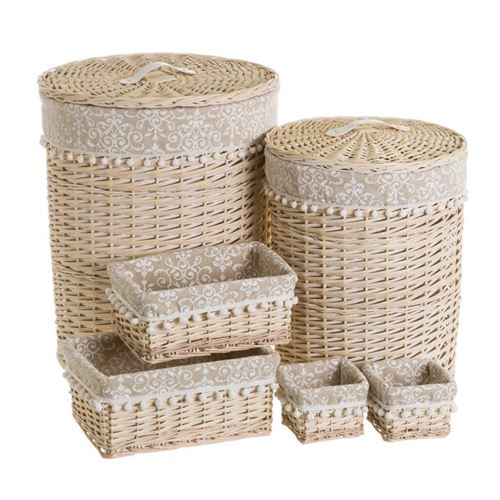 122836 SET 2 CESTO Y 4 CESTA NATURAL 45 X 45 X 55 CM