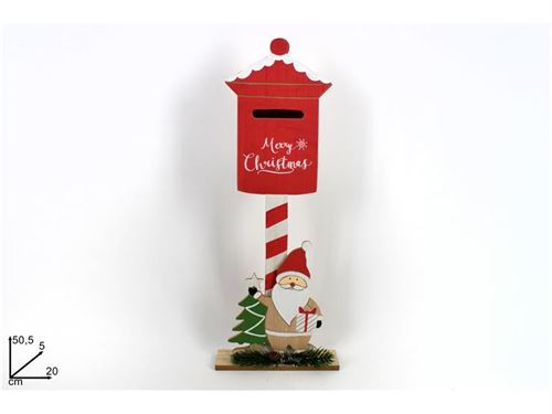 154145 DECORAÇAO MADEIRA NATAL PAI NATAL 51CM