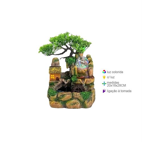 FR-76036 Fonte Resina C/ Luz 20*18*28CM