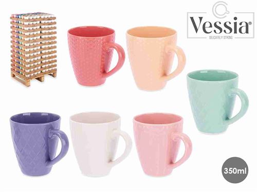 21575 CANECA CERAMICA 350ML SORT 6 CORES