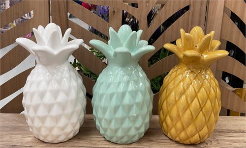 ANANAS CERAMICA CORES SORTIDAS 26CM