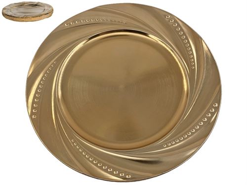 063775 PRATO MARCADOR OURO TWIST 33CM