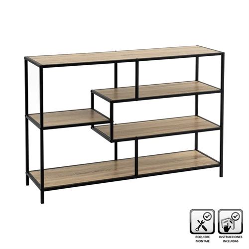 136336 ESTANTE 4 MDF METAL PRATELEIRAS 114X33X78CM