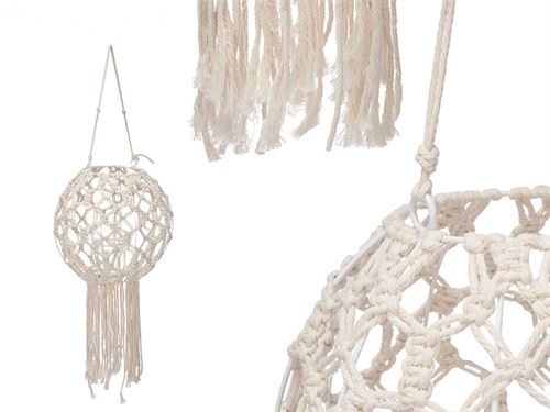 18887 CASTIÇAL ASA MACRAME CONICO 25 x 25 x 27 cm.