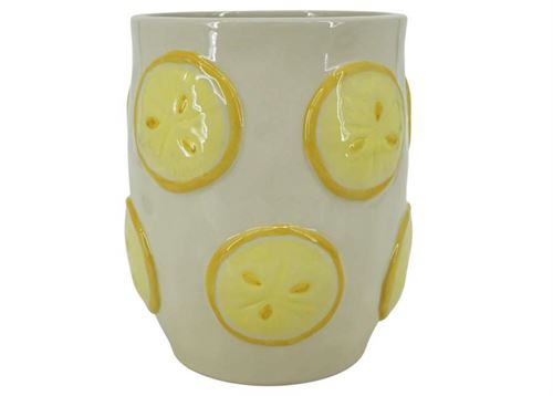 JR-227366 JARRA CERAMICA LIMAO 17X17X20CM
