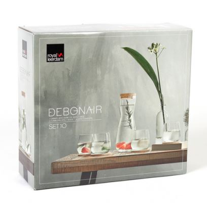 SERVIÇO COPO C/DECANTER VIDRO DEBONAIR 10PÇS