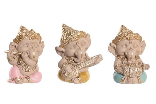 FIGURA RESINA 6X5X7 GANESHA 3 MOD