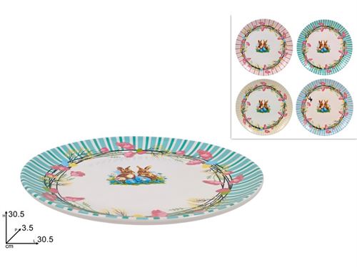 424835 PRATO PASCOA CERAMICA 30,5CM
