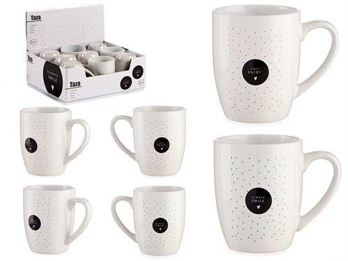 87476 CANECA PORCELANA ENJOY SORT 2DESENHOS