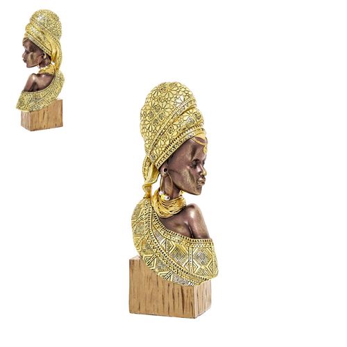 POLIRESINA - BUSTO AFRICANO C 14,00 L 8,00 A 33,00