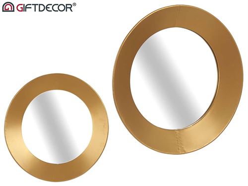 81465 ESPELHO REDONDO DOURADO 60CM