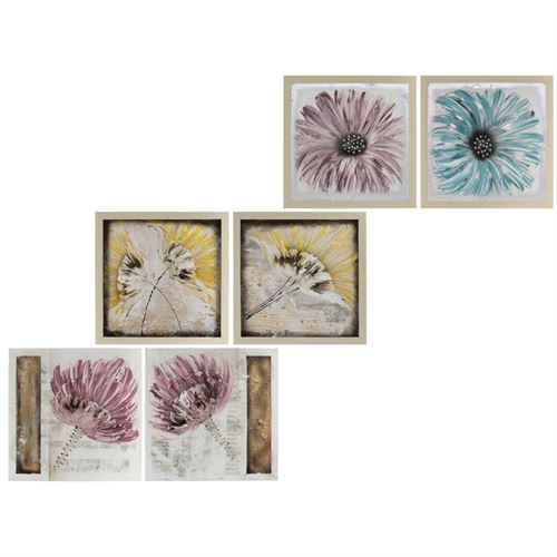 123899 QUADRO PINTADO FLORES SORTIDO 60X60CM