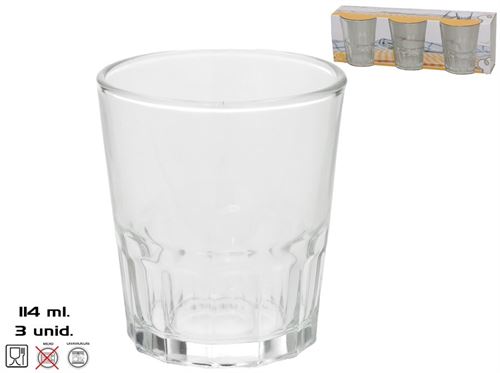 233590 COPO DE CAFÉ X3 71504/WH3 VIDRO