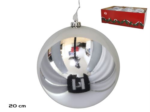 500210 BOLA NATAL PRATA 20CM