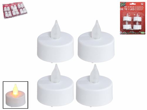589628 VELAS DE CHÁ SET4 LED 4X4CM