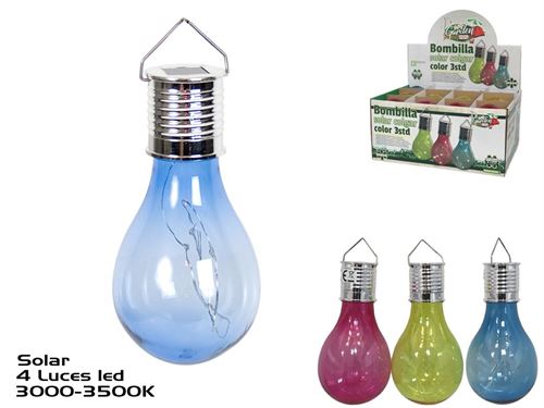 647311 LÂMPADA SOLAR PENDENTE COR PLASTICO 4LED 3 SORTIDOS