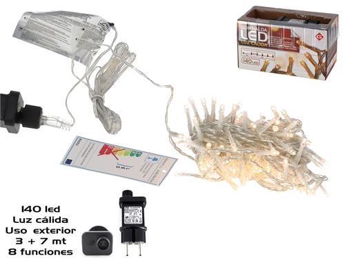 9327 GRINALDA 140LED CAL EXT ADAP FUN 3 7M