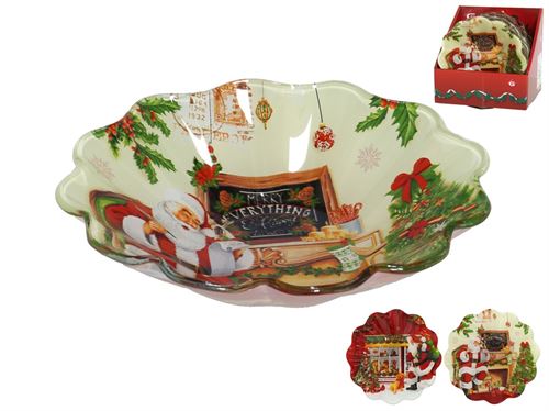 988698 TIGELA DE VIDRO FLOR PAI NATAL 15X4CM 2 SORTIDOS