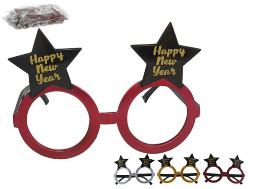 994002 OCULOS PURPURINA NEW YEAR14X10CM 3 SORT