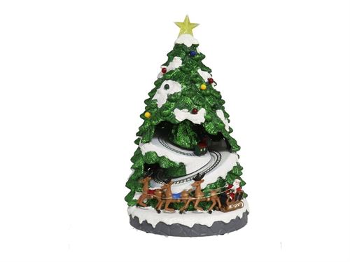 071602 ARVORE LED / MUSIC. C / TREN DEC. 23X23X42CM