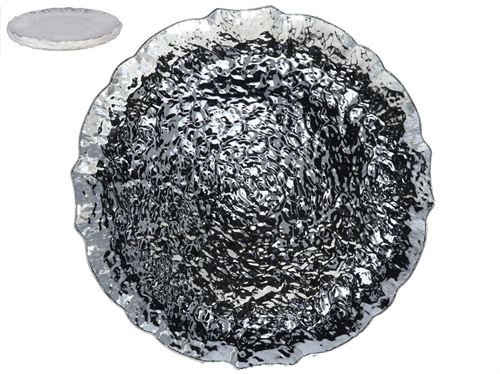 159171 PRATO MARCADOR ZERAH PRATA 33CM