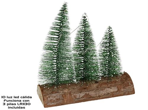 167787 ARVORE NATAL 10 LED TRONCO 15CM