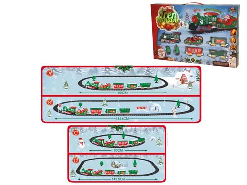 168807 TREM NATAL 30PÇS LED E LUZ DE SOM 59X39X7CM