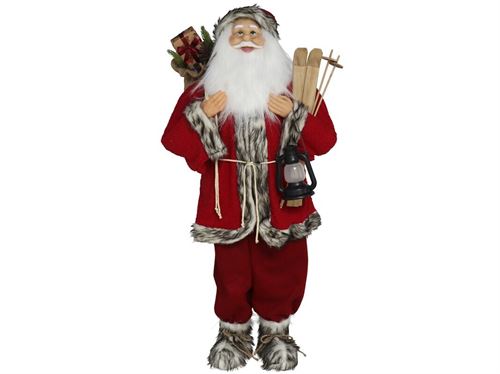 171944 PAI NATAL C/ESQUI 110 CM VERMELHO