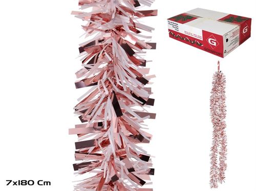 176611 FITA DECORATIVA MATE BRANCO BRILLO ROSA GOLD 7X180 CM