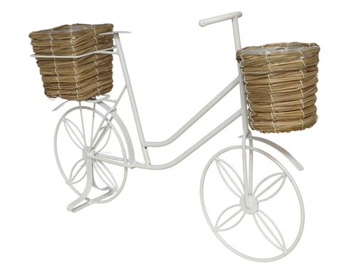 204963 CACHEPÔ BICICLETA BALDE BRANCO 48X11X35