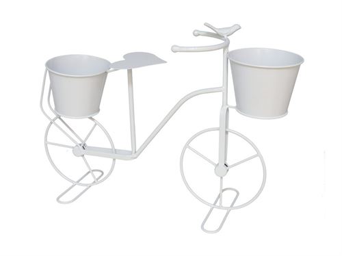 216102 CACHEPÔ BICICLETA BALDE BRANCO 48X15X32CM