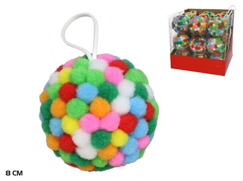 248110 BOLA NATAL MULTICOR 8CM
