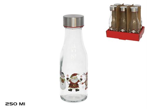 250281 GARRAFA VIDRO NATAL 250ML