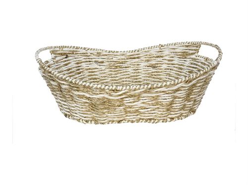 251295 CESTO BRANCO/OURO 47CM